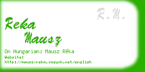 reka mausz business card